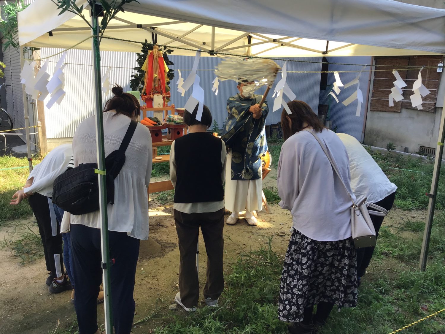 大阪で注文住宅ならアイデザインホーム 大阪府東大阪市H様邸地鎮祭 アイデザインホームの現場リポート 大阪の注文住宅 大阪府東大阪市の注文住宅 地鎮祭の様子