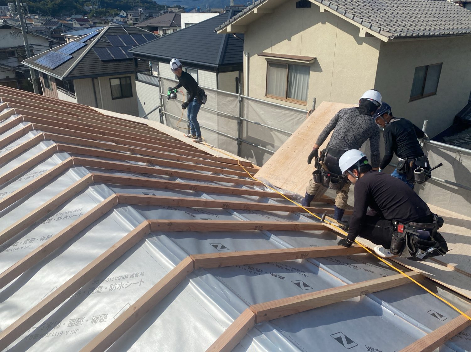 広島で注文住宅ならアイデザインホーム 広島県東区中山S様邸上棟 アイデザインホームの現場リポート 広島の注文住宅 広島県広島市東区の注文住宅 上棟の様子