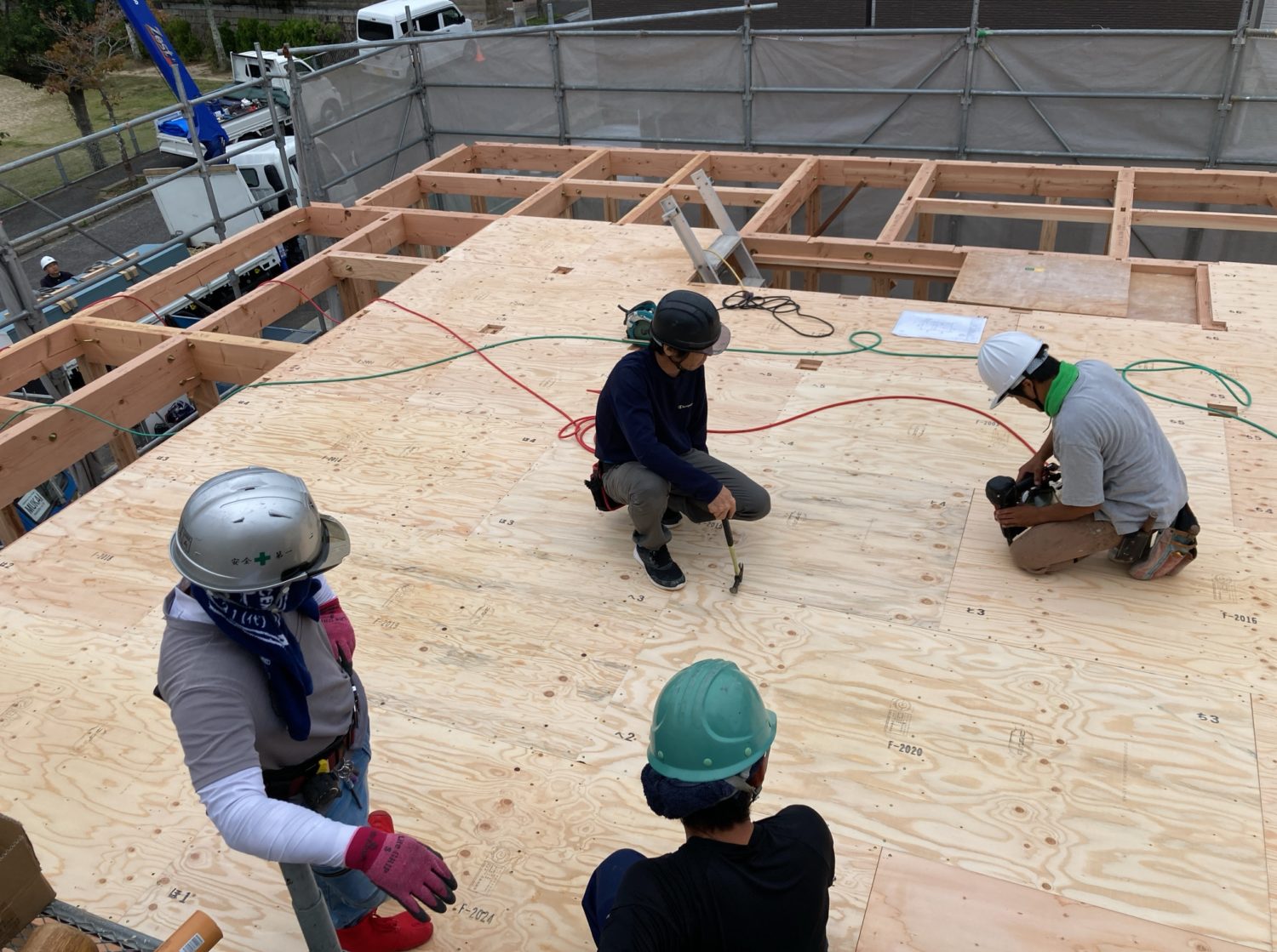 広島で注文住宅ならアイデザインホーム 呉市焼山S様邸上棟 アイデザインホームの現場リポート 広島の注文住宅 呉市の注文住宅 上棟の様子