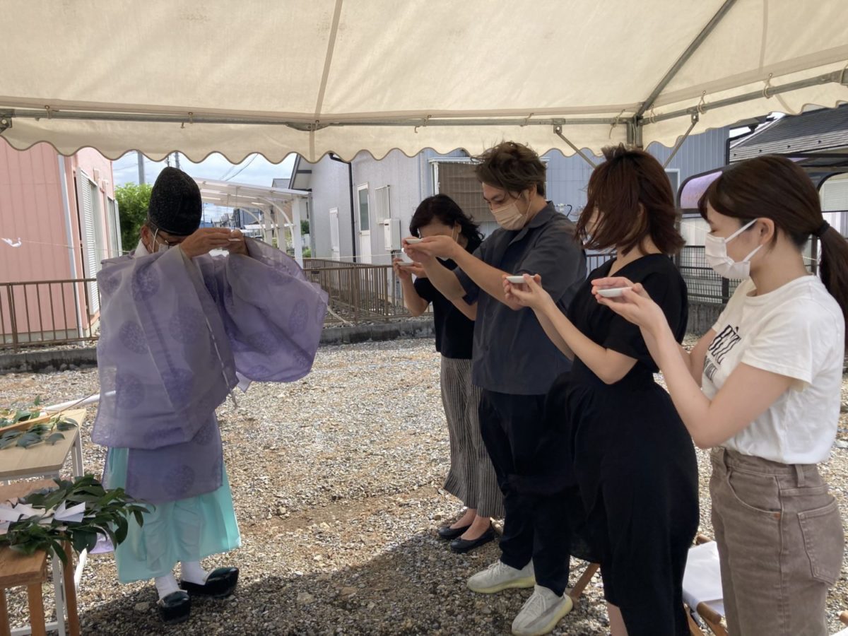 アイデザインホームの現場リポート　岐阜の注文住宅　本巣郡北方町の注文住宅　地鎮祭の様子