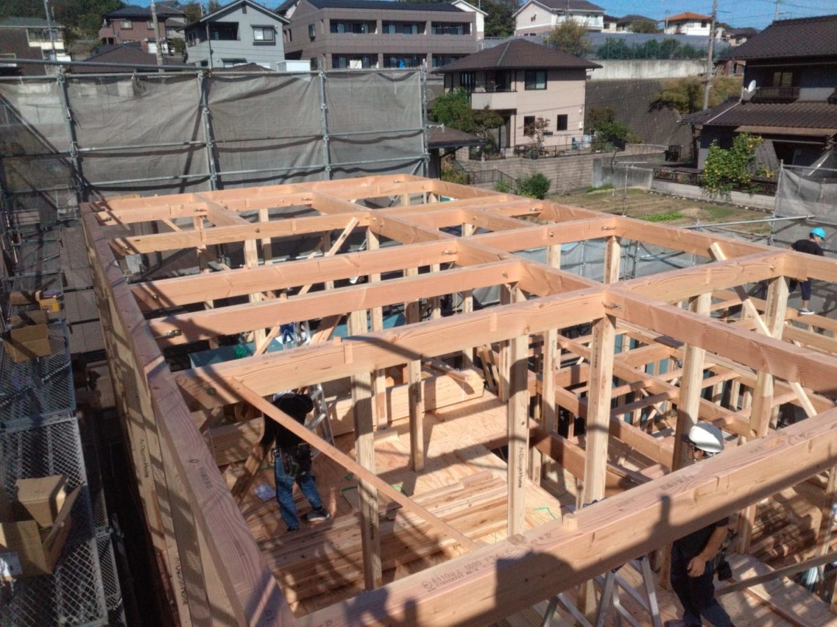 アイデザインホームの現場リポート 広島の注文住宅 福山の注文住宅 上棟の様子