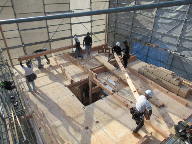 広島で注文住宅ならアイデザインホーム 広島県安芸太田町戸河内 上棟 アイデザインホームの現場リポート 広島の注文住宅 安芸太田町の注文住宅 上棟の様子