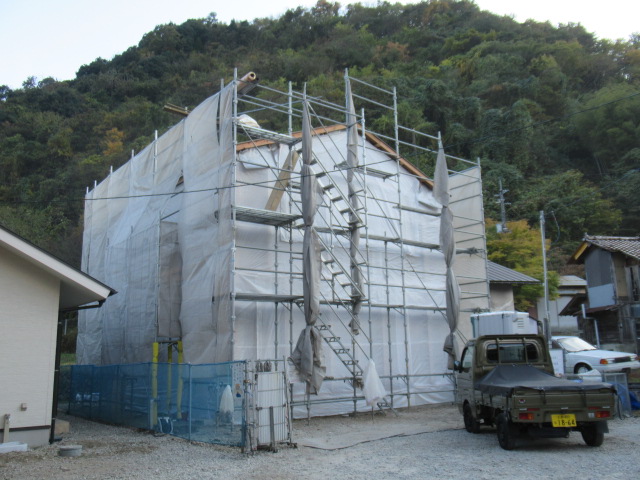 広島で注文住宅ならアイデザインホーム 広島県安芸太田町戸河内 上棟 アイデザインホームの現場リポート 広島の注文住宅 安芸太田町の注文住宅 上棟の様子