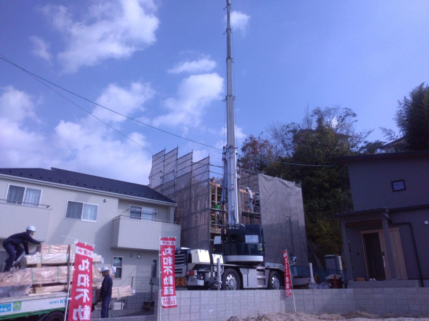 広島で注文住宅ならアイデザインホーム　広島県廿日市市宮内Ｙ様邸上棟　アイデザインホームの現場リポート　広島の注文住宅　広島県廿日市市の注文住宅　上棟の様子