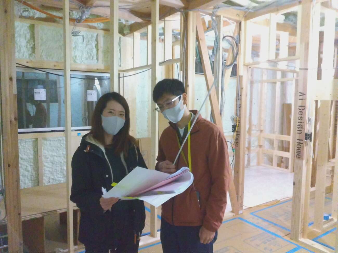 大阪で注文住宅ならアイデザインホーム 堺市中区大仙町H様知恵上棟立会い