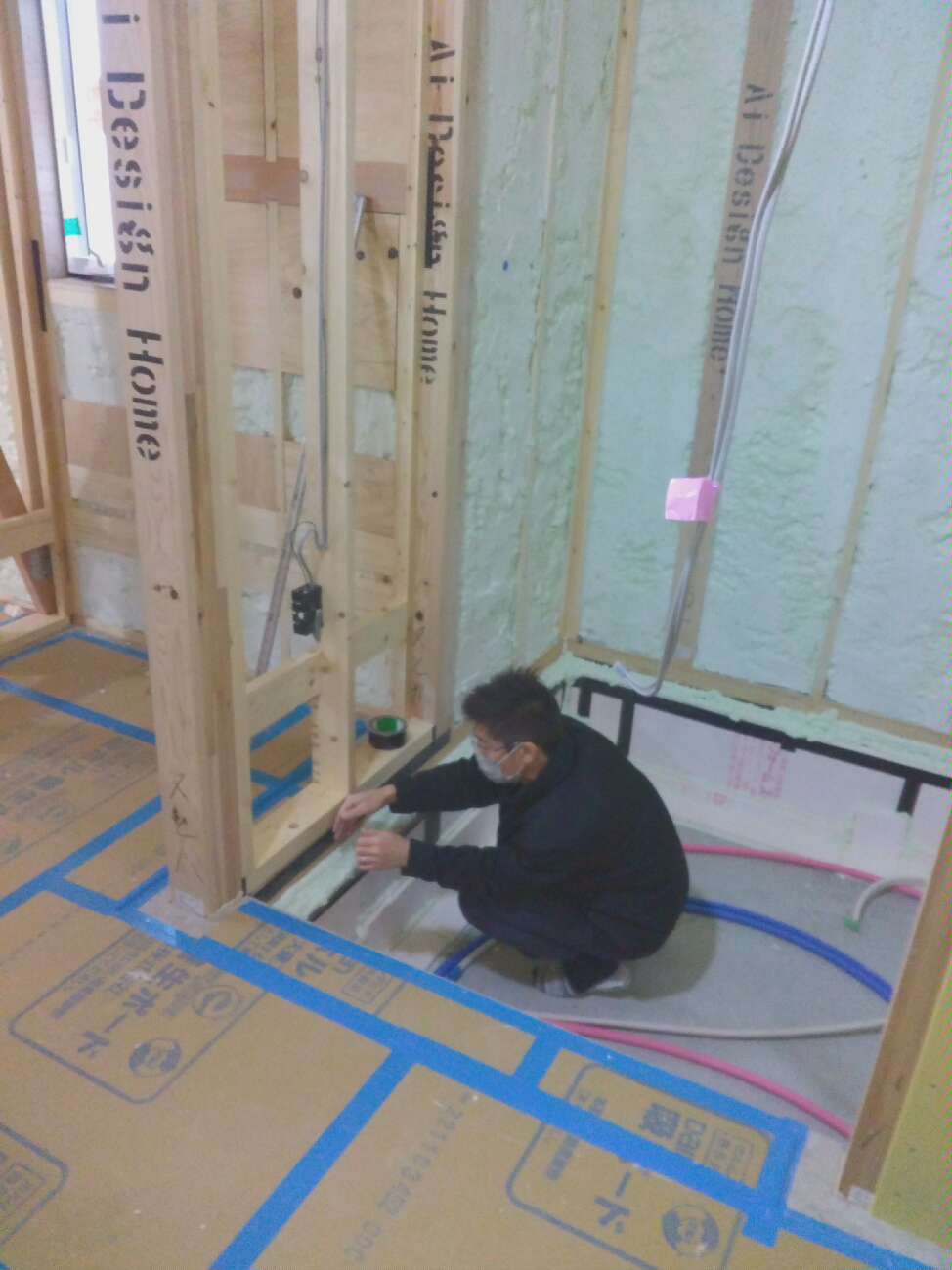 大阪で注文住宅ならアイデザインホーム　大阪府四条畷市北出町N様邸気密測定　