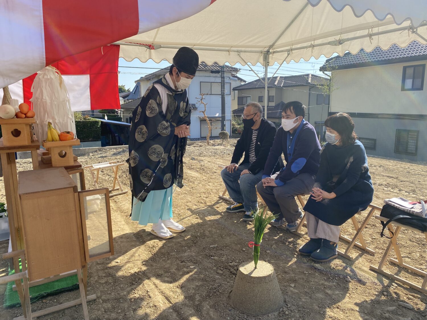 東海で注文住宅ならアイデザインホーム 愛知県知多市K様邸地鎮祭