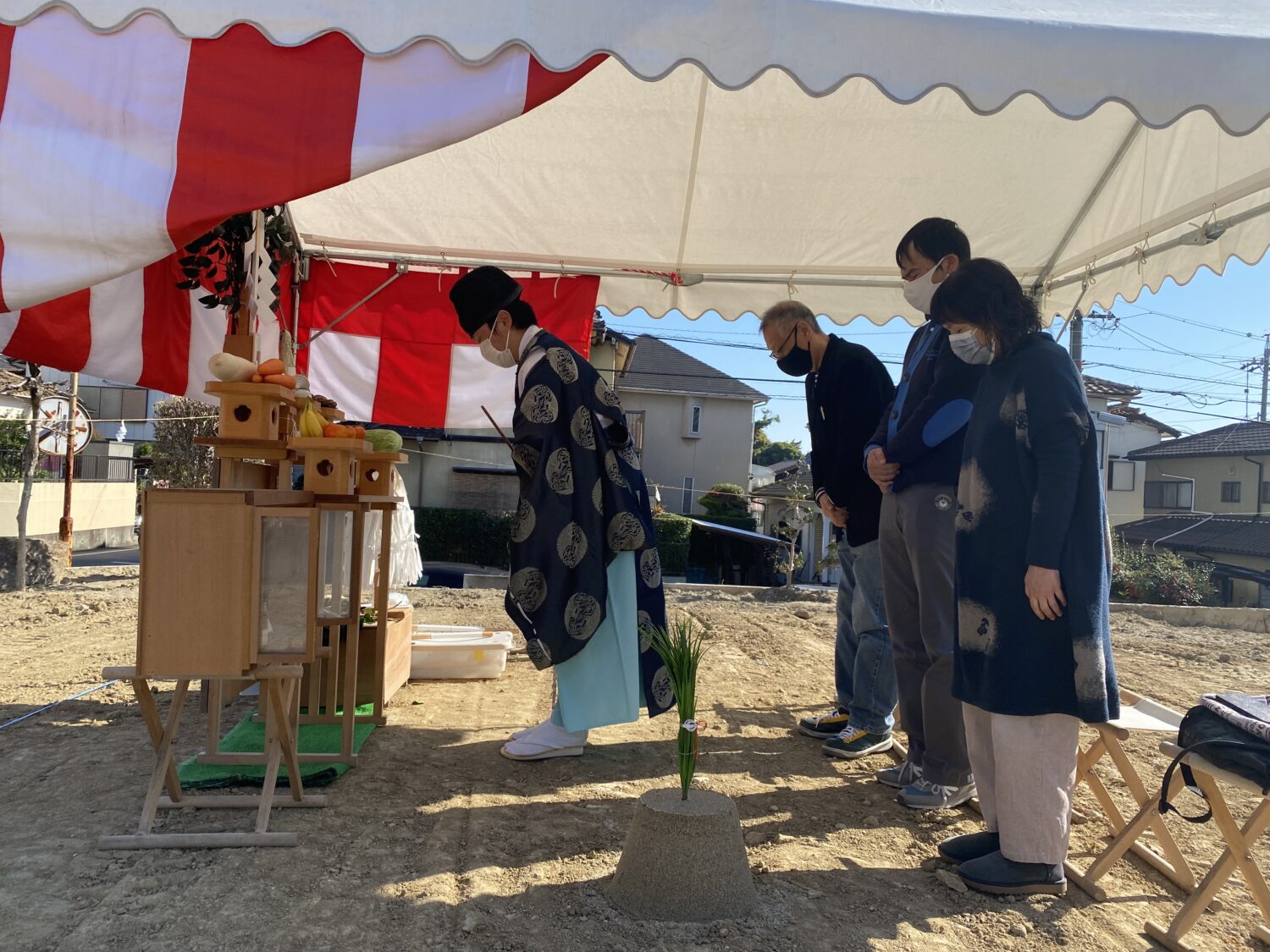 東海で注文住宅ならアイデザインホーム 愛知県知多市K様邸地鎮祭