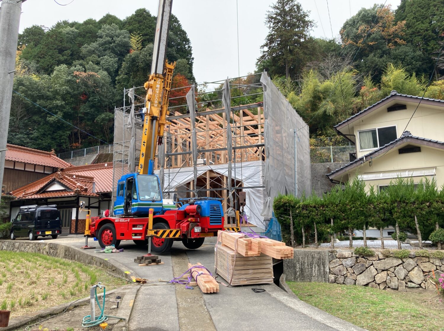 広島で注文住宅ならアイデザインホーム広島市安芸区阿戸町H様邸上棟