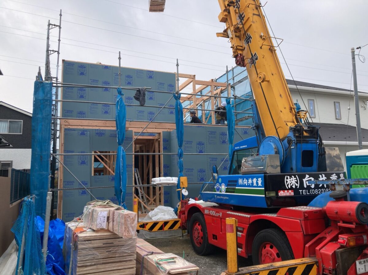 広島で注文住宅ならアイデザインホーム 安佐北区落合南で上棟しました