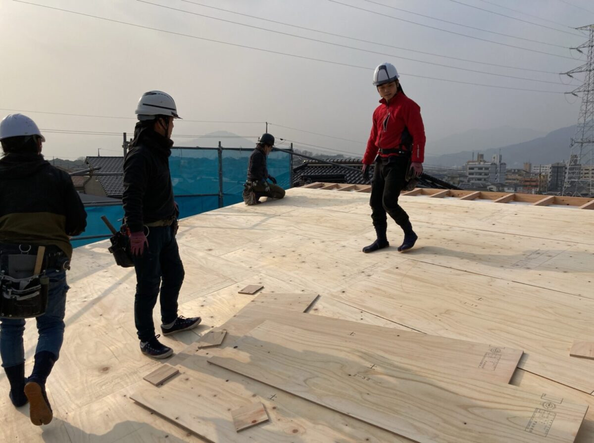 広島で注文住宅ならアイデザインホーム 安佐北区落合南で上棟しました