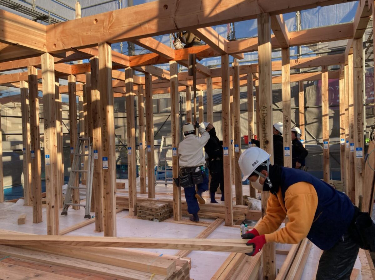 広島で注文住宅ならアイデザインホーム 安芸郡熊野町で上棟しました