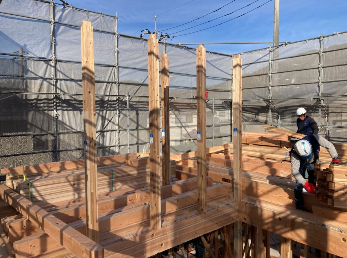 広島で注文住宅ならアイデザインホーム 安芸郡熊野町で上棟しました