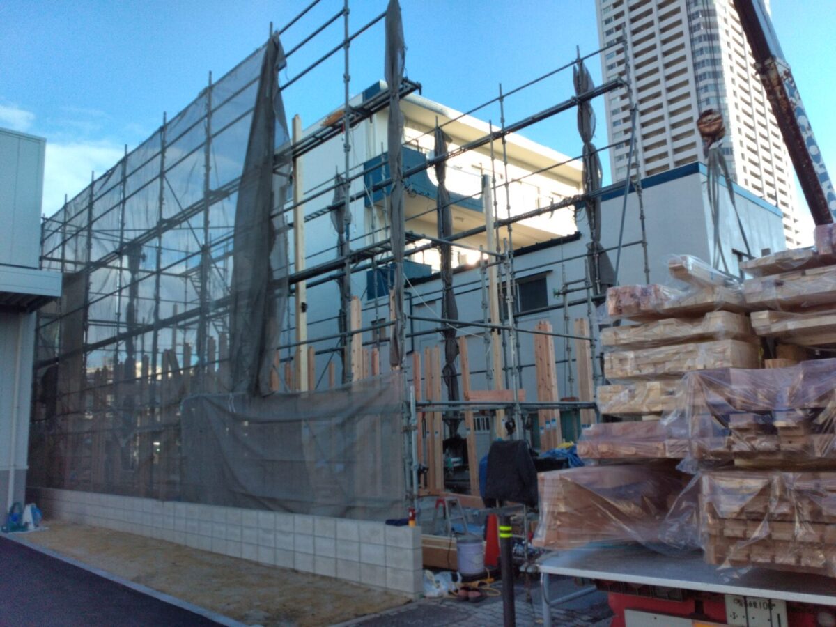 名古屋で注文住宅ならアイデザインホーム 名古屋市熱田区中田町で上棟しました