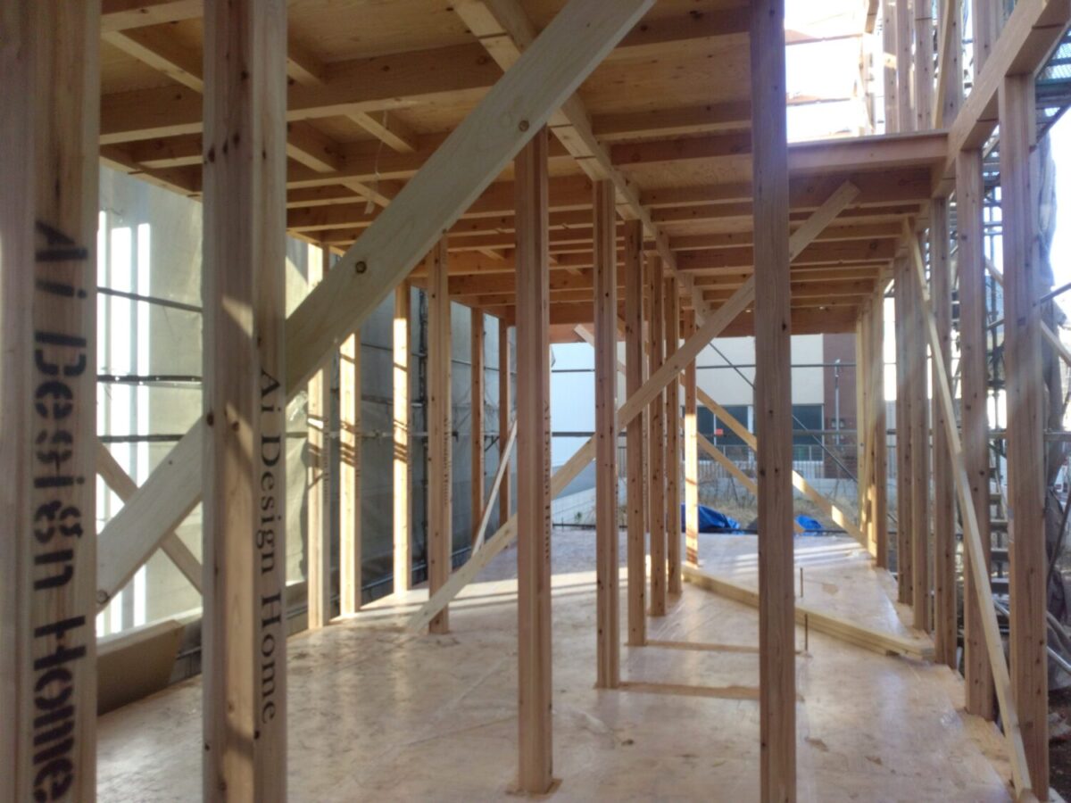 名古屋で注文住宅ならアイデザインホーム 名古屋市熱田区中田町で上棟しました