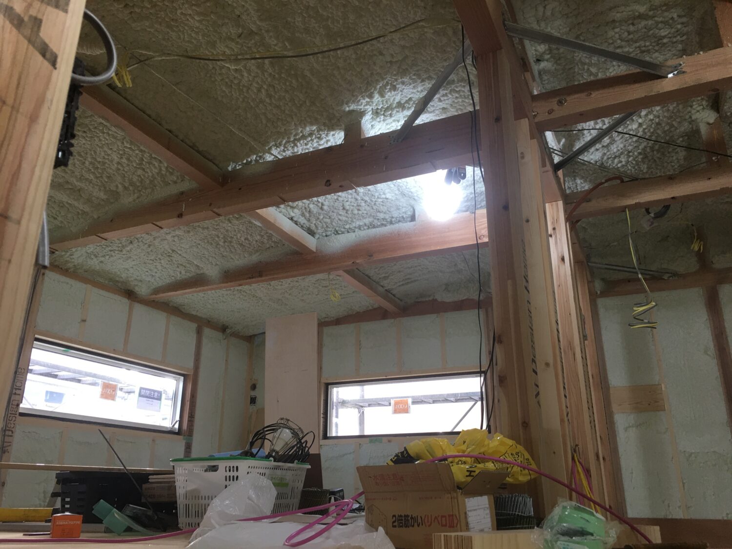 岐阜県で注文住宅ならアイデザインホーム　気密測定実施しました