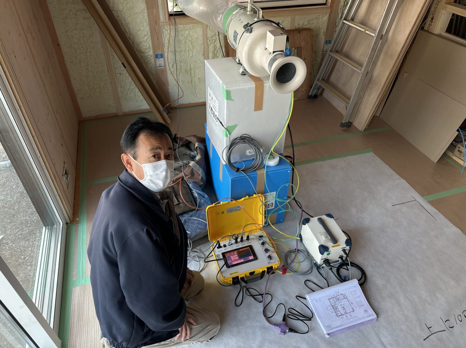 広島で注文住宅ならアイデザインホーム　気密測定