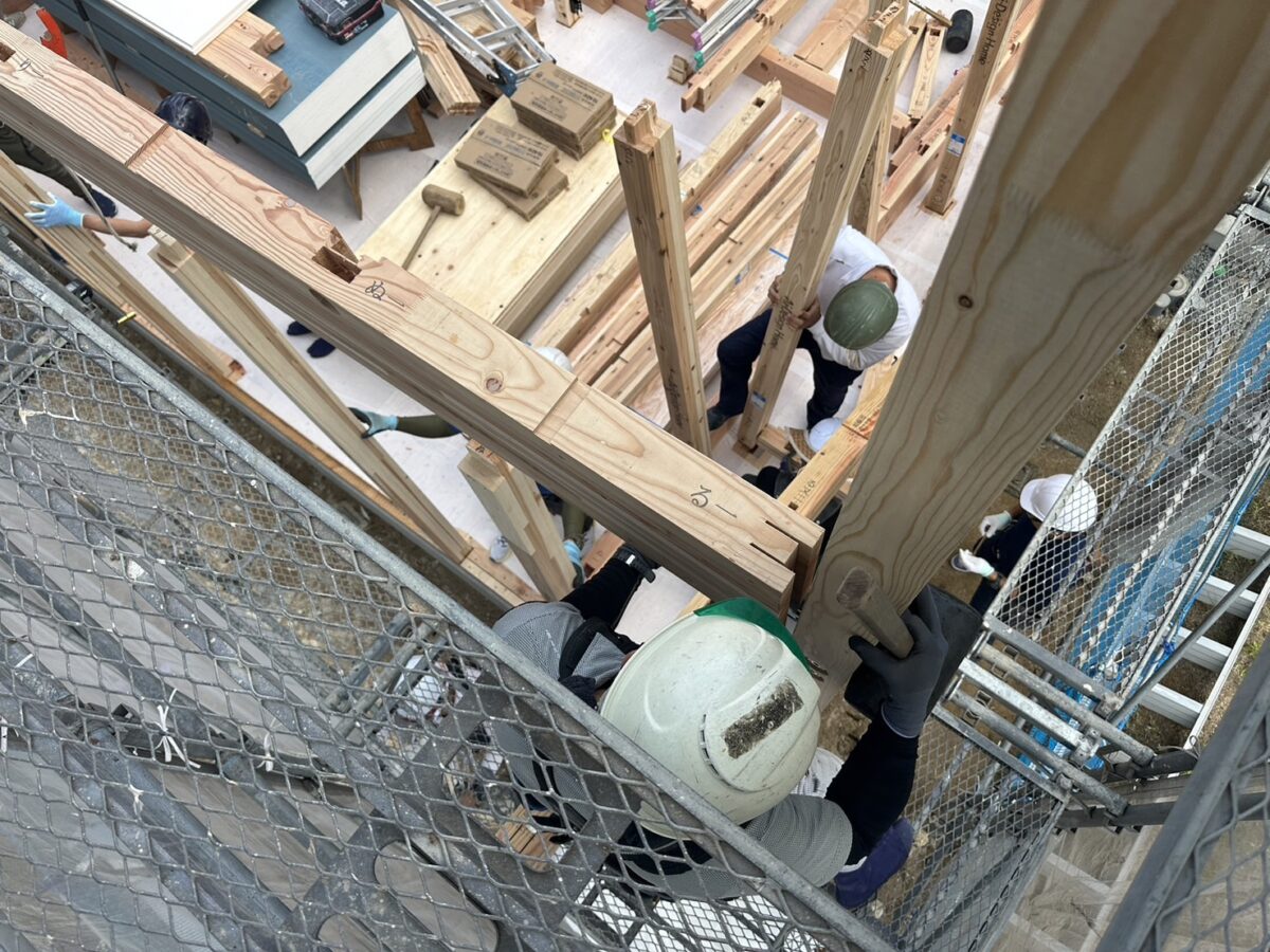 広島で注文住宅なたアイデザインホーム 広島市佐伯区石内北で上棟