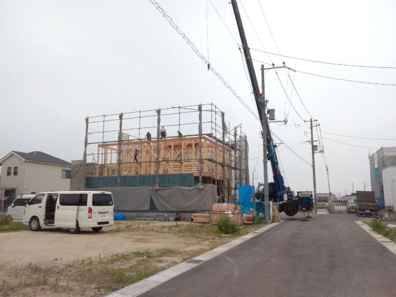 奈良で注文住宅ならアイデザインホーム　奈良県橿原市で上棟