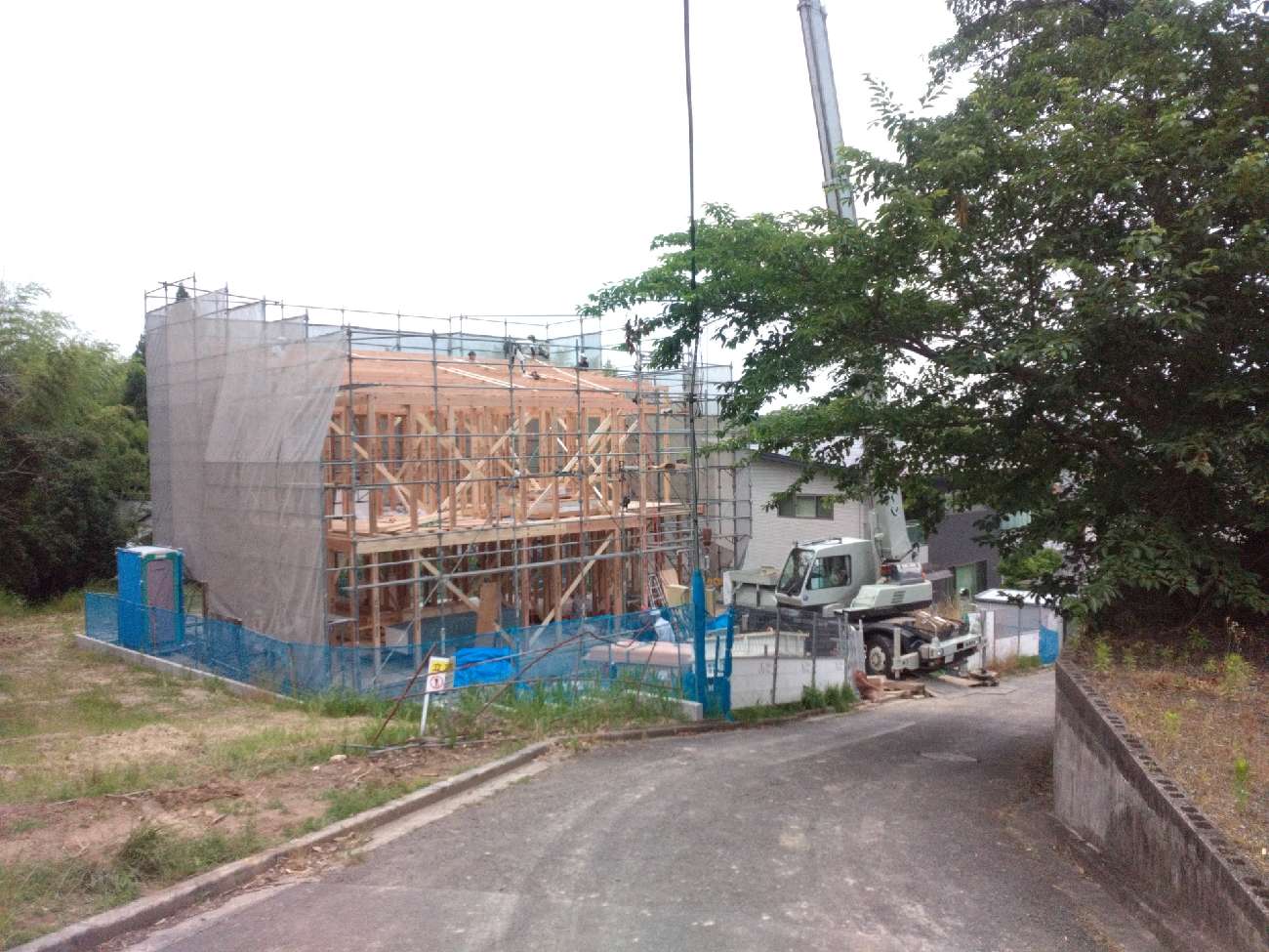 奈良で注文住宅ならアイデザインホーム　奈良県大和郡山市で上棟