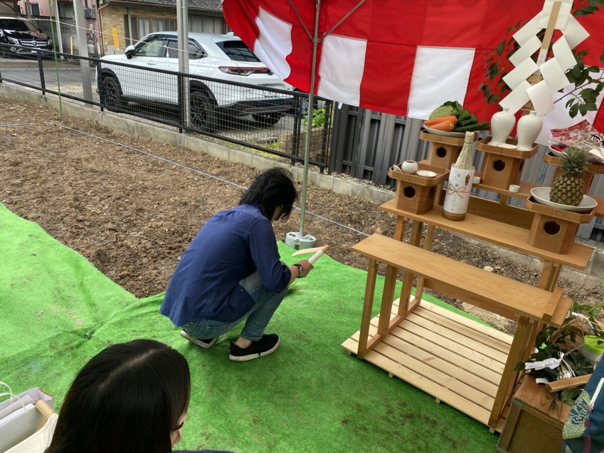 東海で注文住宅ならアイデザインホーム 岐阜県岐阜市粟野東で地鎮祭