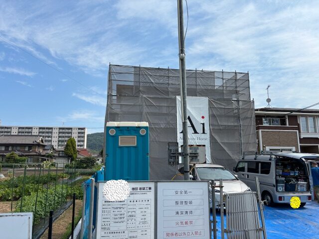 広島・岡山・山口の注文住宅はアイデザインホーム
現場リポート
福山市大門町にて上棟後の現場立会打合せ