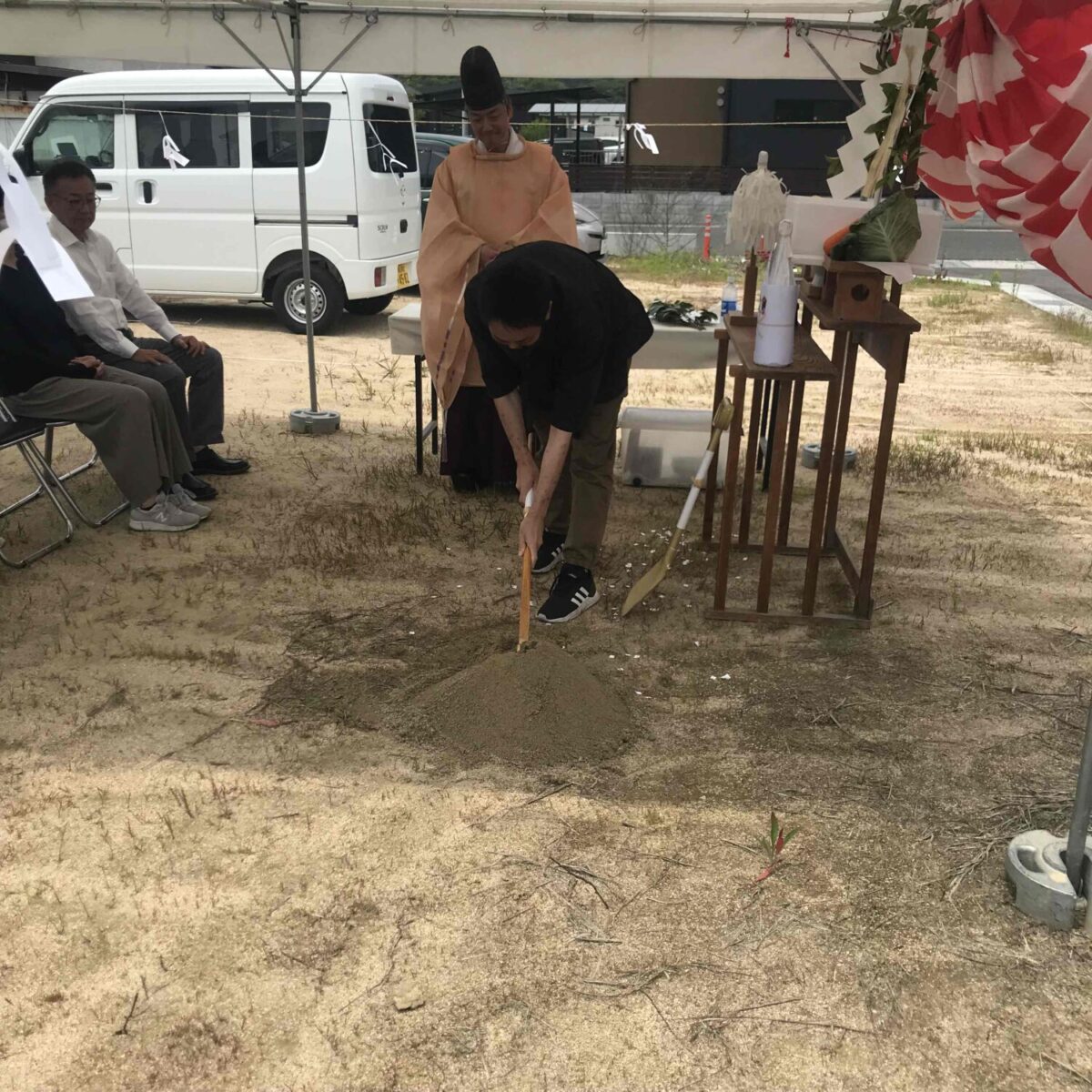 広島・岡山・山口の注文住宅はアイデザインホーム
現場リポート
福山市駅家町にて地鎮祭