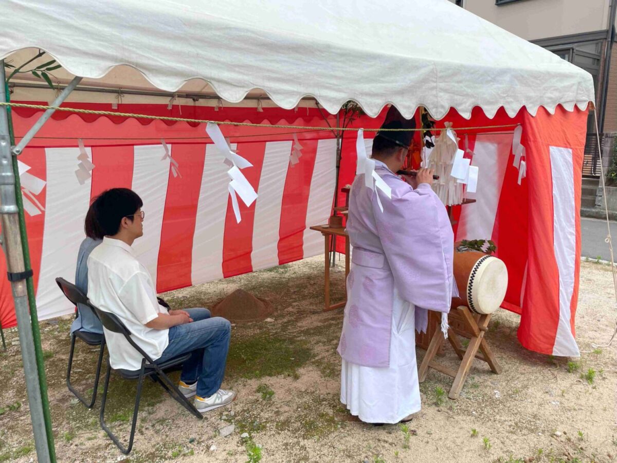 広島で注文住宅ならアイデザインホーム 広島市佐伯区旭園で地鎮祭