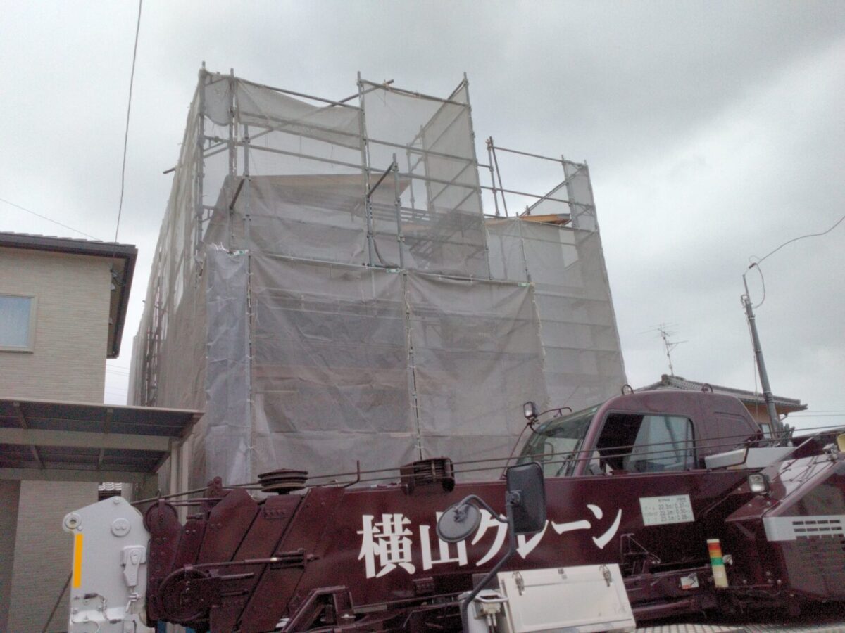 広島で注文住宅ならアイデザインホーム 広島市佐伯区坪井で上棟