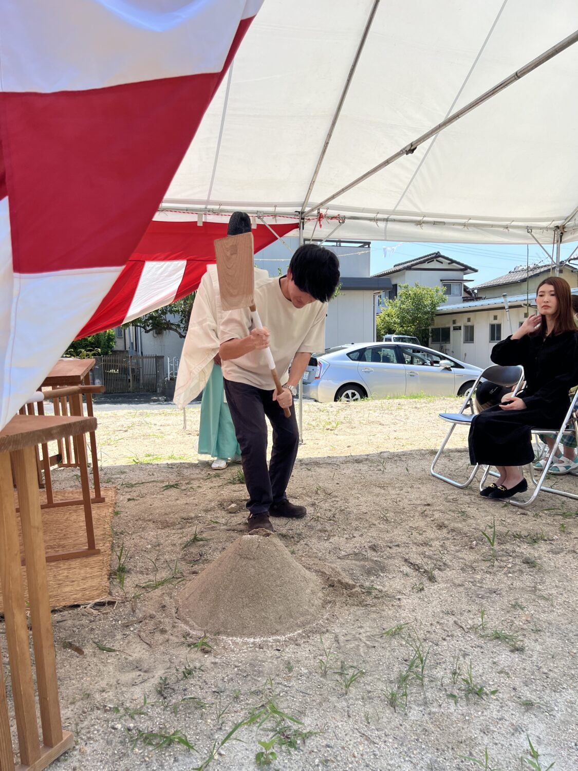 岡山で注文住宅ならアイデザインホーム 倉敷市で地鎮祭