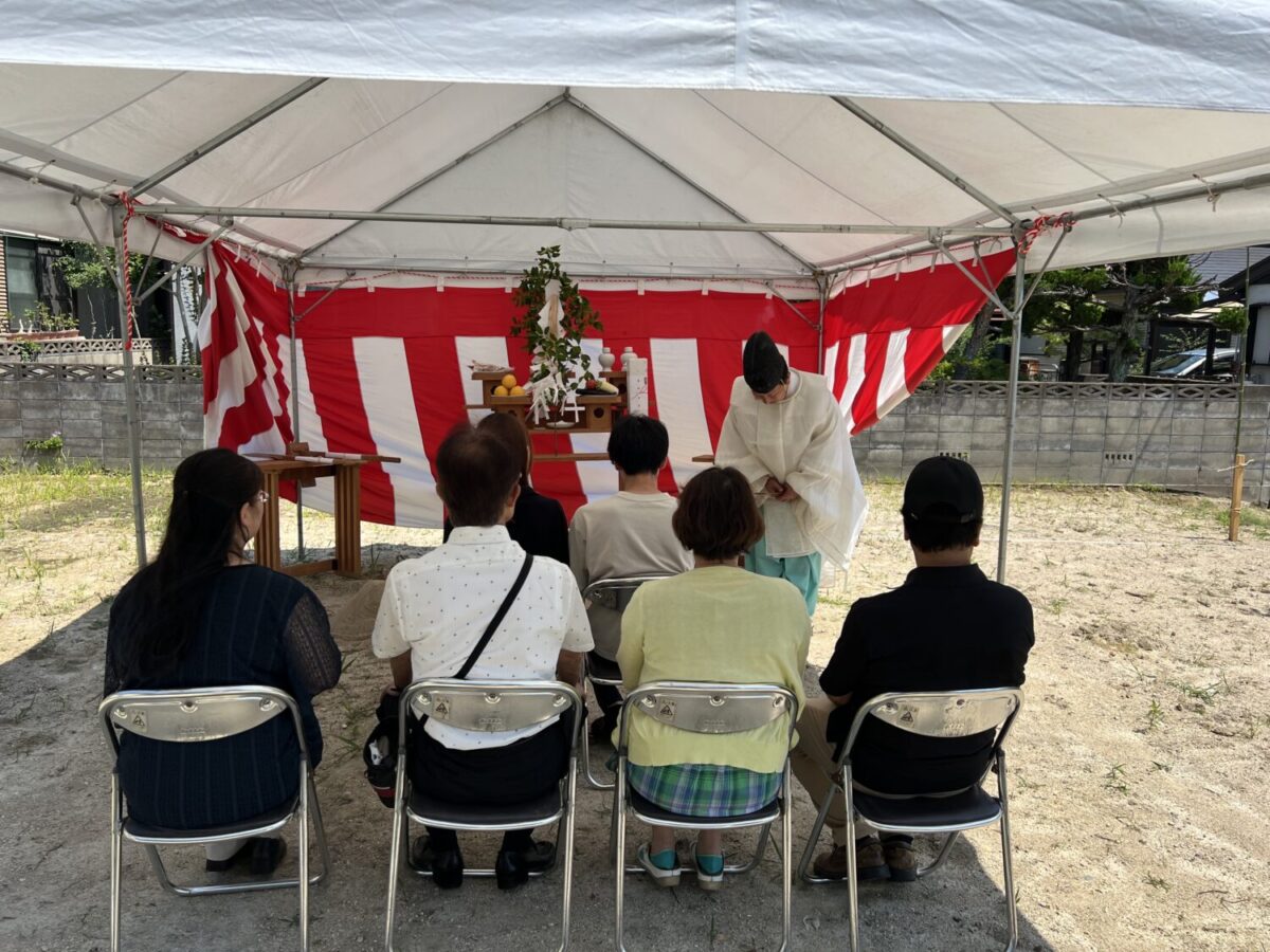岡山で注文住宅ならアイデザインホーム 倉敷市で地鎮祭