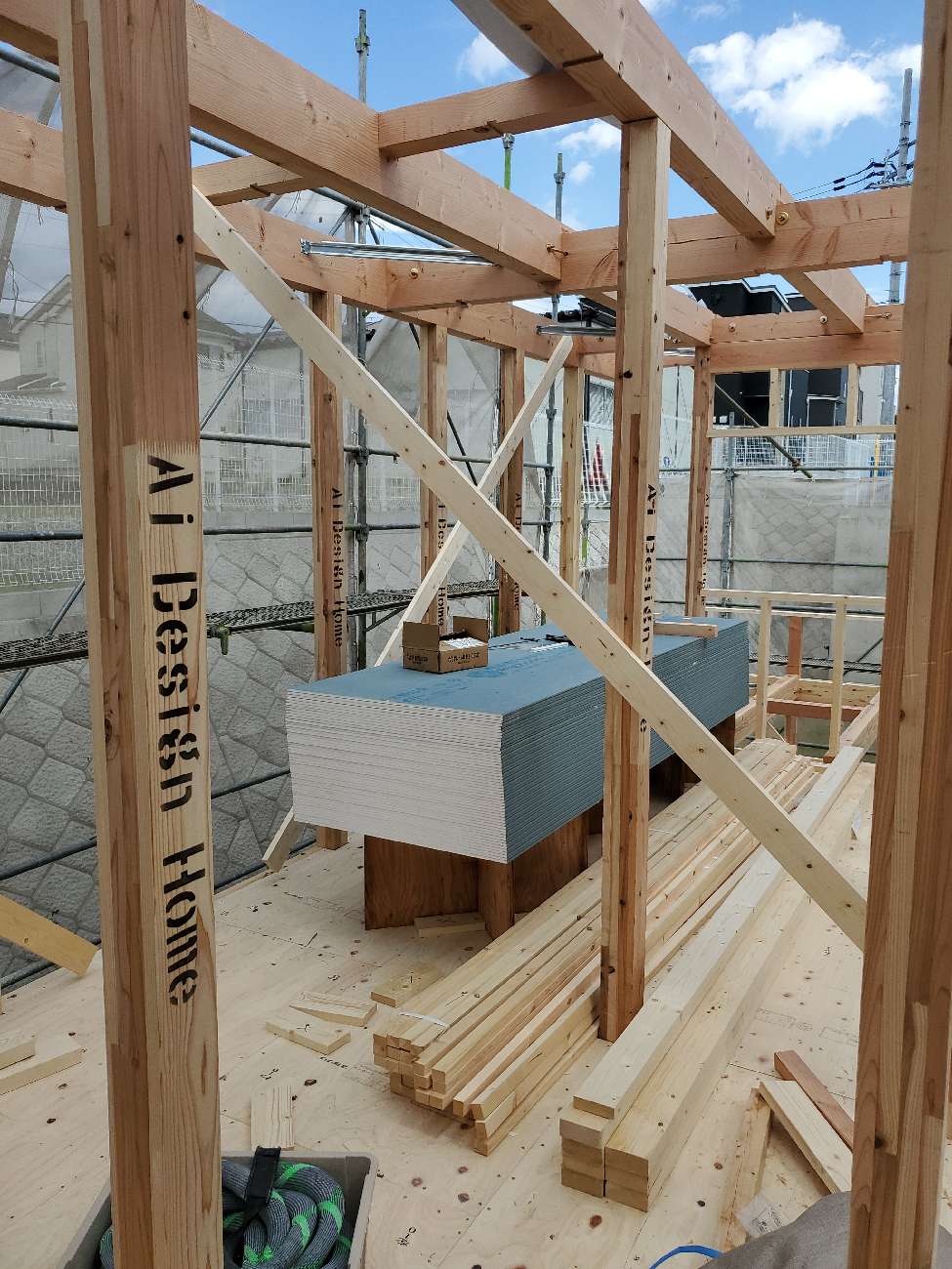 奈良で注文住宅ならアイデザインホーム 生駒市で上棟しました