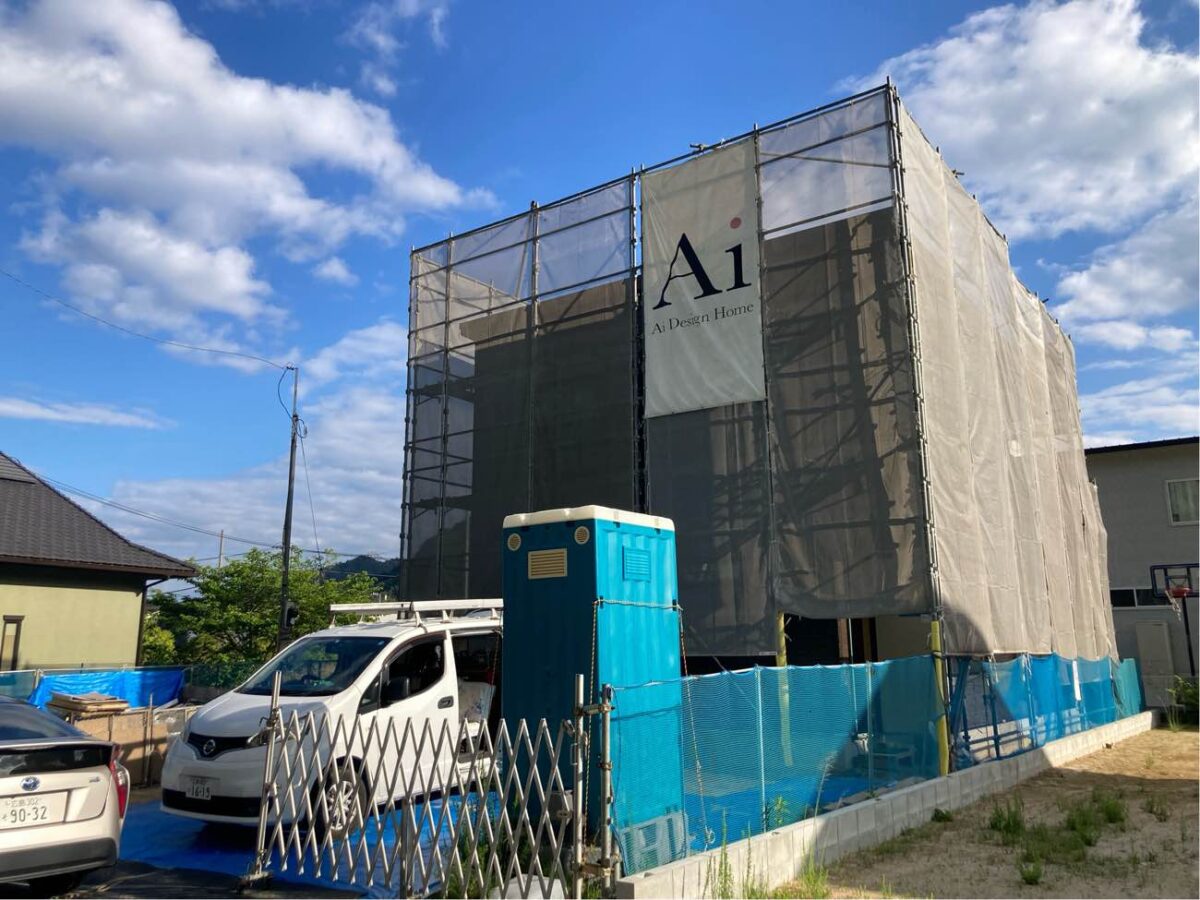 広島で注文住宅ならアイデザインホーム　呉市安浦町　外壁工事