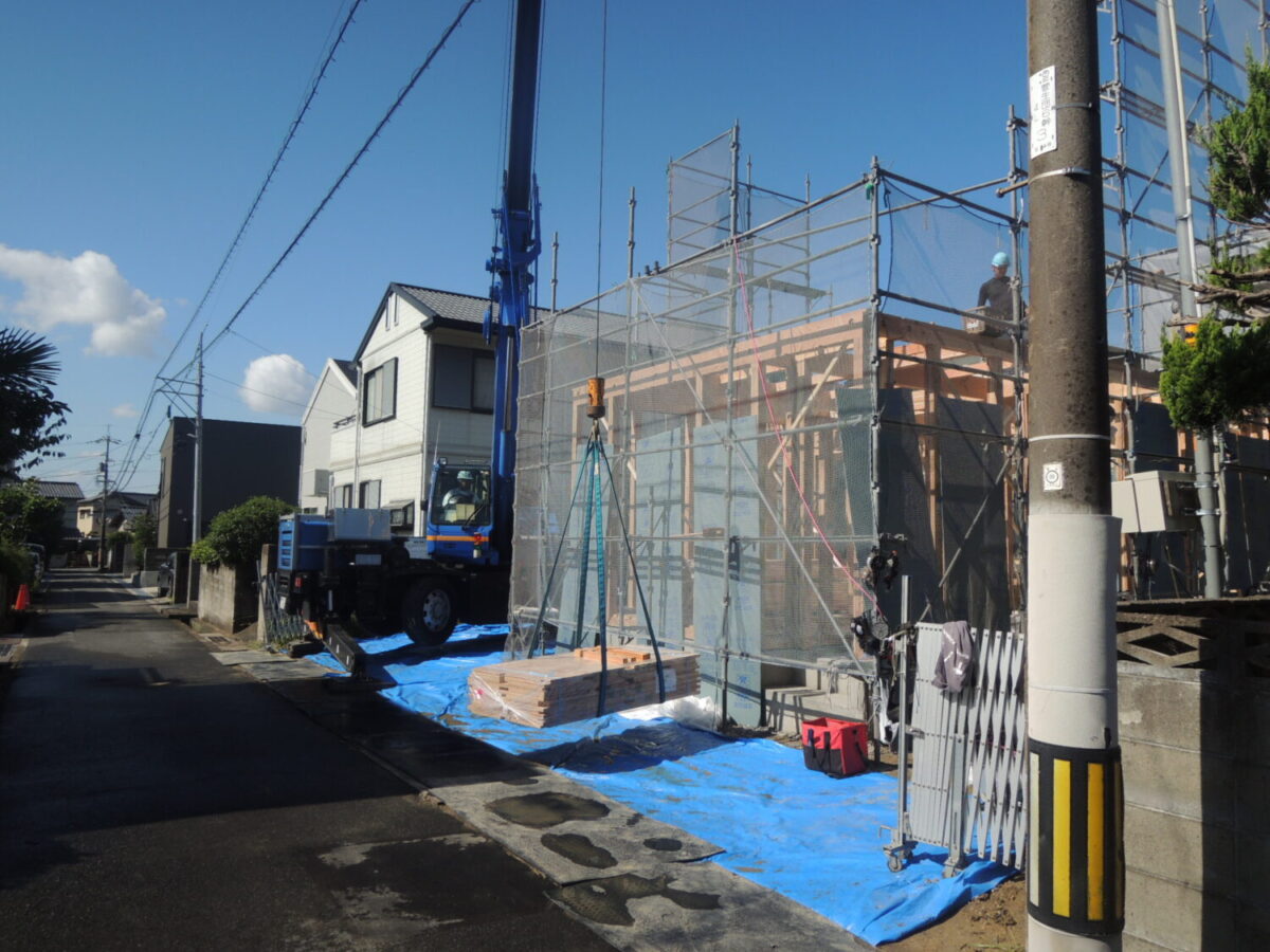 岡山県で注文住宅ならアイデザインホーム　倉敷市西坂で上棟しました