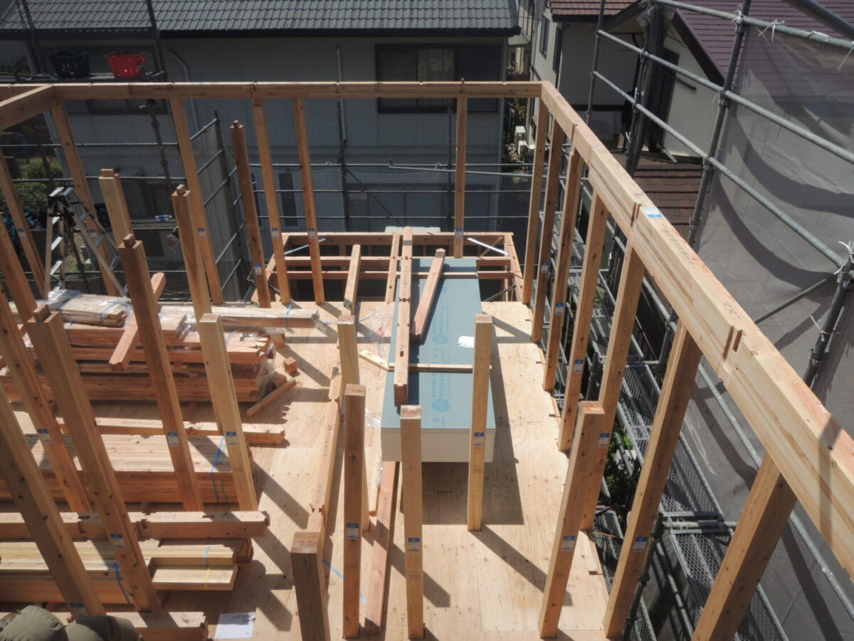 岡山県で注文住宅ならアイデザインホーム　倉敷市西坂で上棟しました