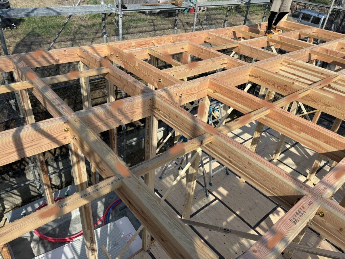 広島の注文住宅はアイデザインホーム
広島県福山市城興ケ丘で上棟しました