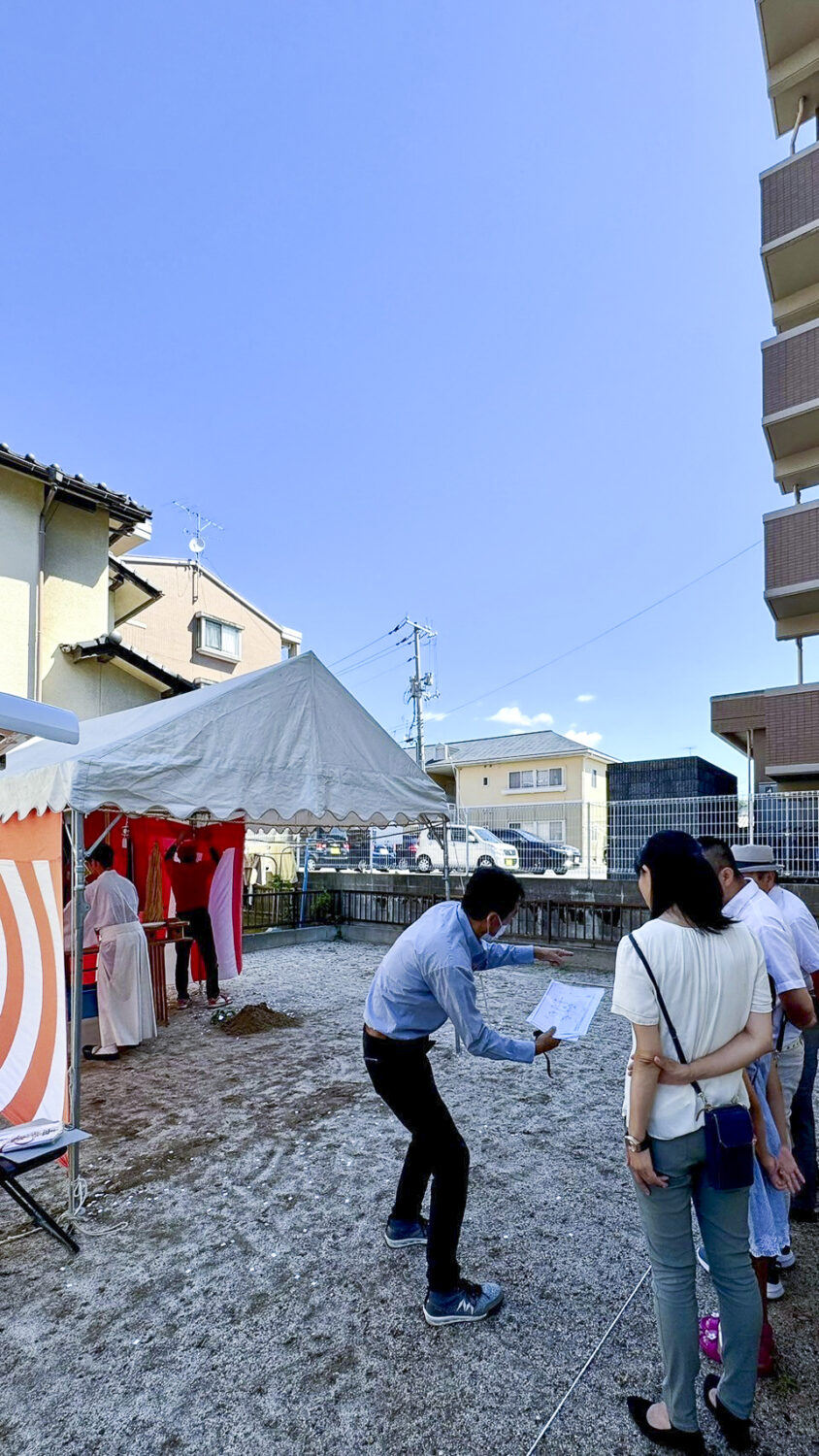 広島で注文住宅ならアイデザインホーム 廿日市市で二世帯住宅を建築予定のS様邸地鎮祭
