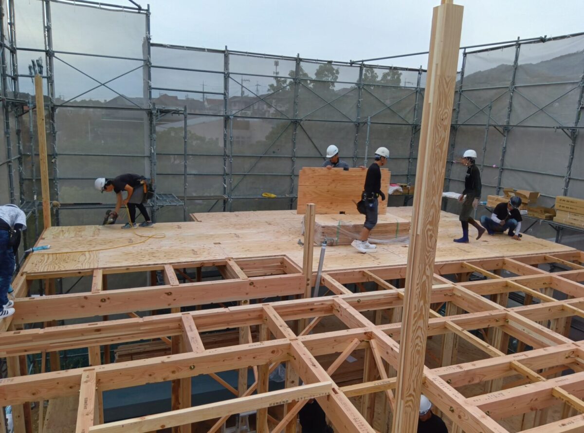 広島の注文住宅はアイデザインホーム
広島市佐伯区河内南にて上棟しました