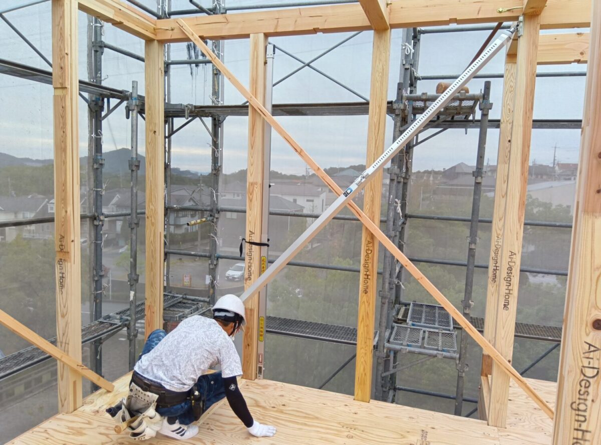 広島の注文住宅はアイデザインホーム
広島市佐伯区河内南にて上棟しました