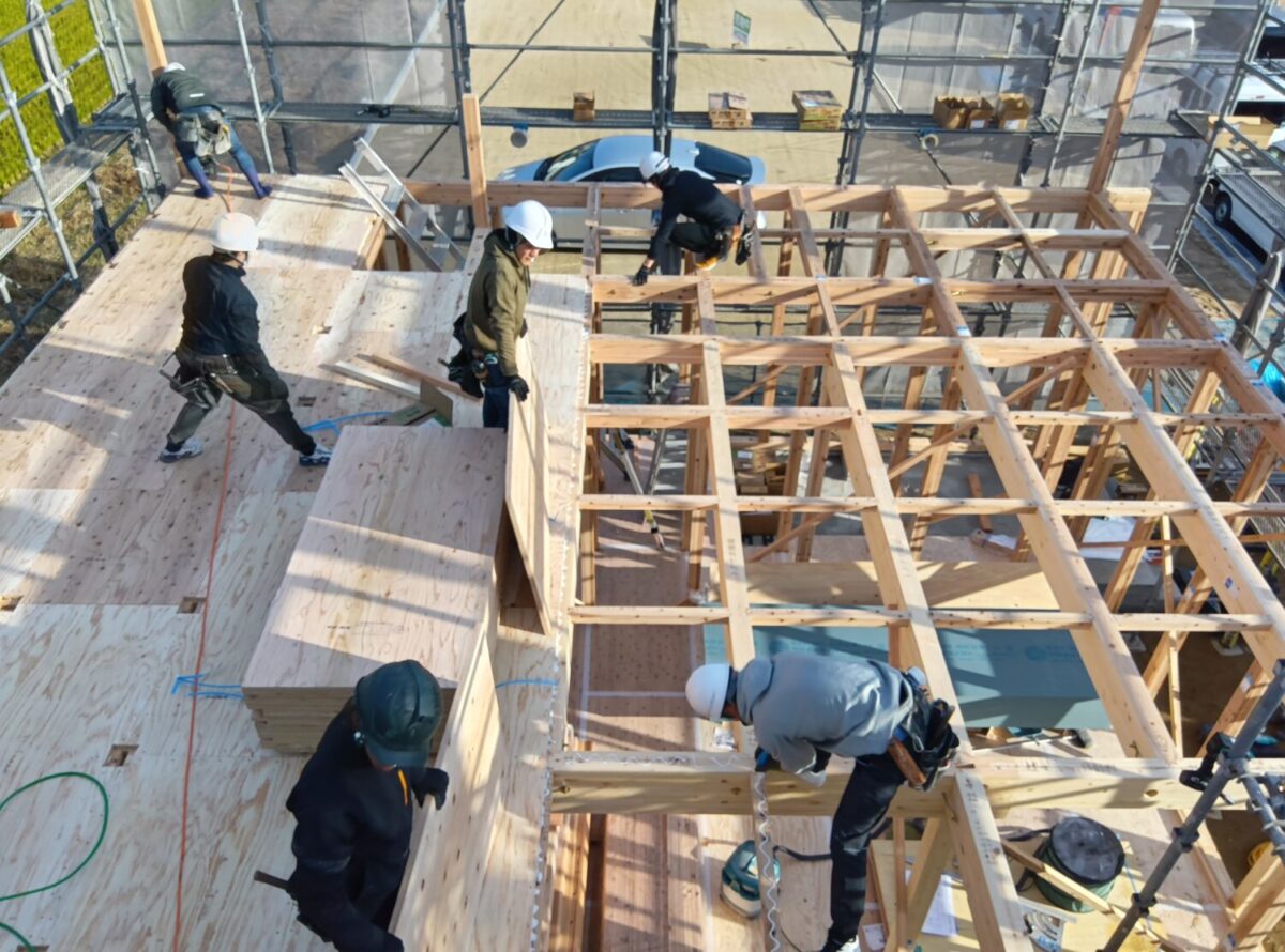 広島の注文住宅はアイデザインホーム
広島県府中市高木町にて上棟を行いました