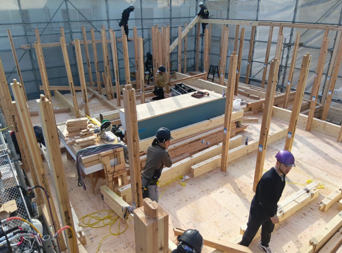 広島の注文住宅はアイデザインホーム
広島市南区丹那新町にて上棟を行いました