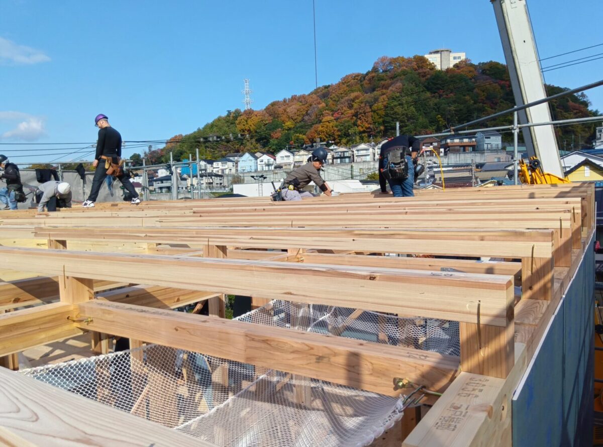 広島の注文住宅はアイデザインホーム
広島市南区丹那新町にて上棟を行いました