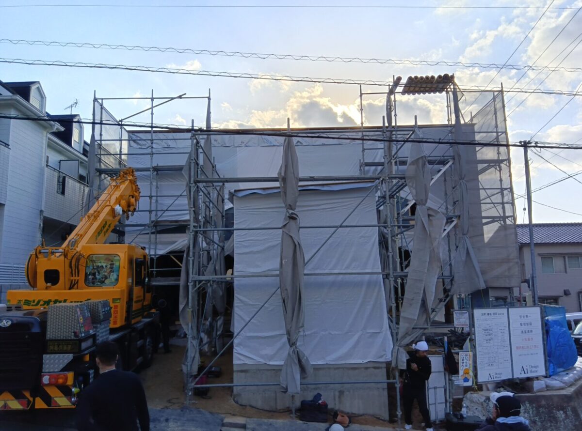 広島の注文住宅はアイデザインホーム
広島市南区丹那新町にて上棟を行いました