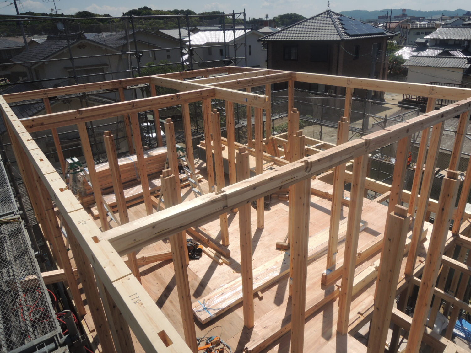 岡山で注文住宅ならアイデザインホーム|上棟の現場リポート
