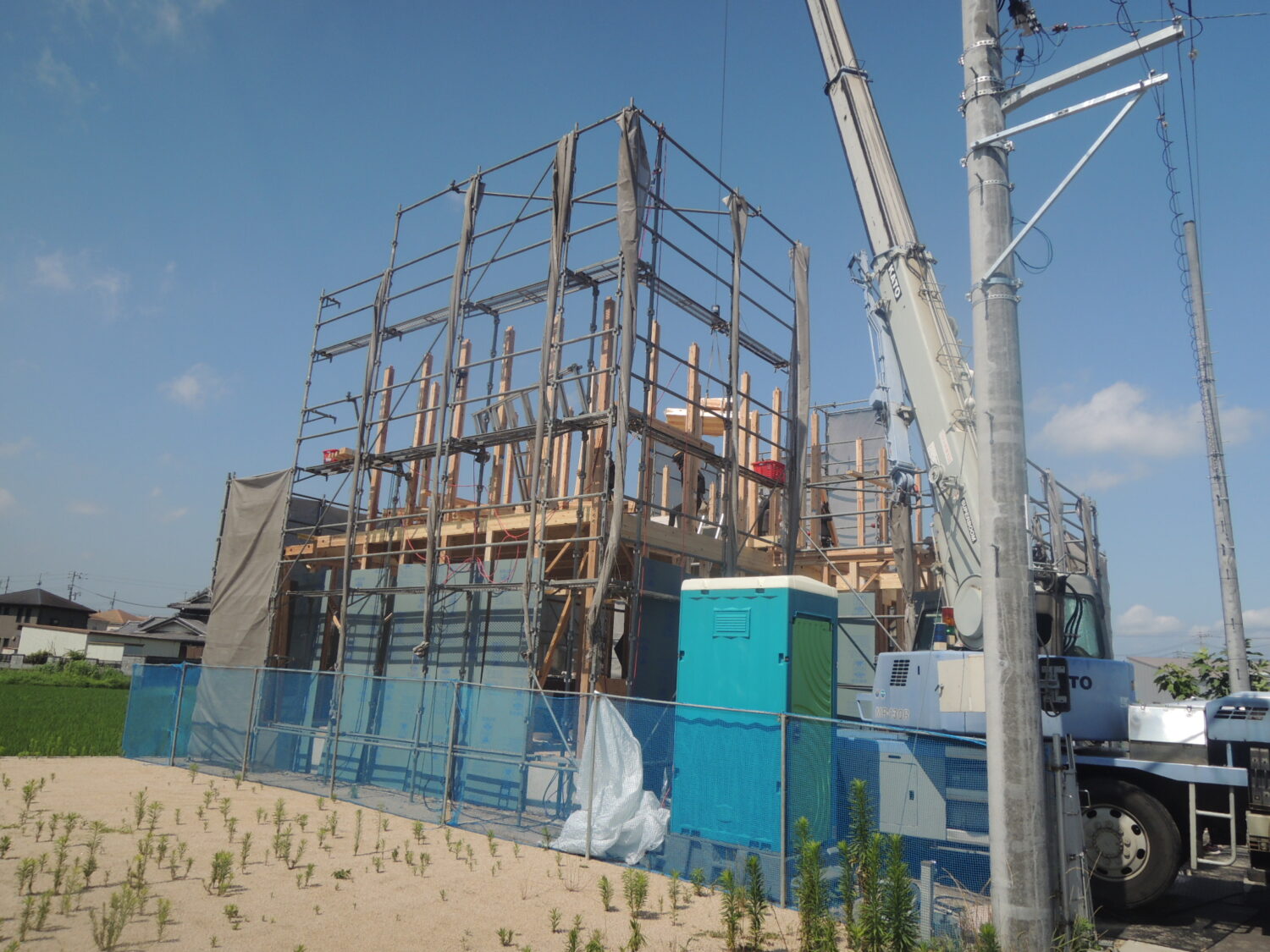 岡山で注文住宅ならアイデザインホーム｜上棟の現場リポート