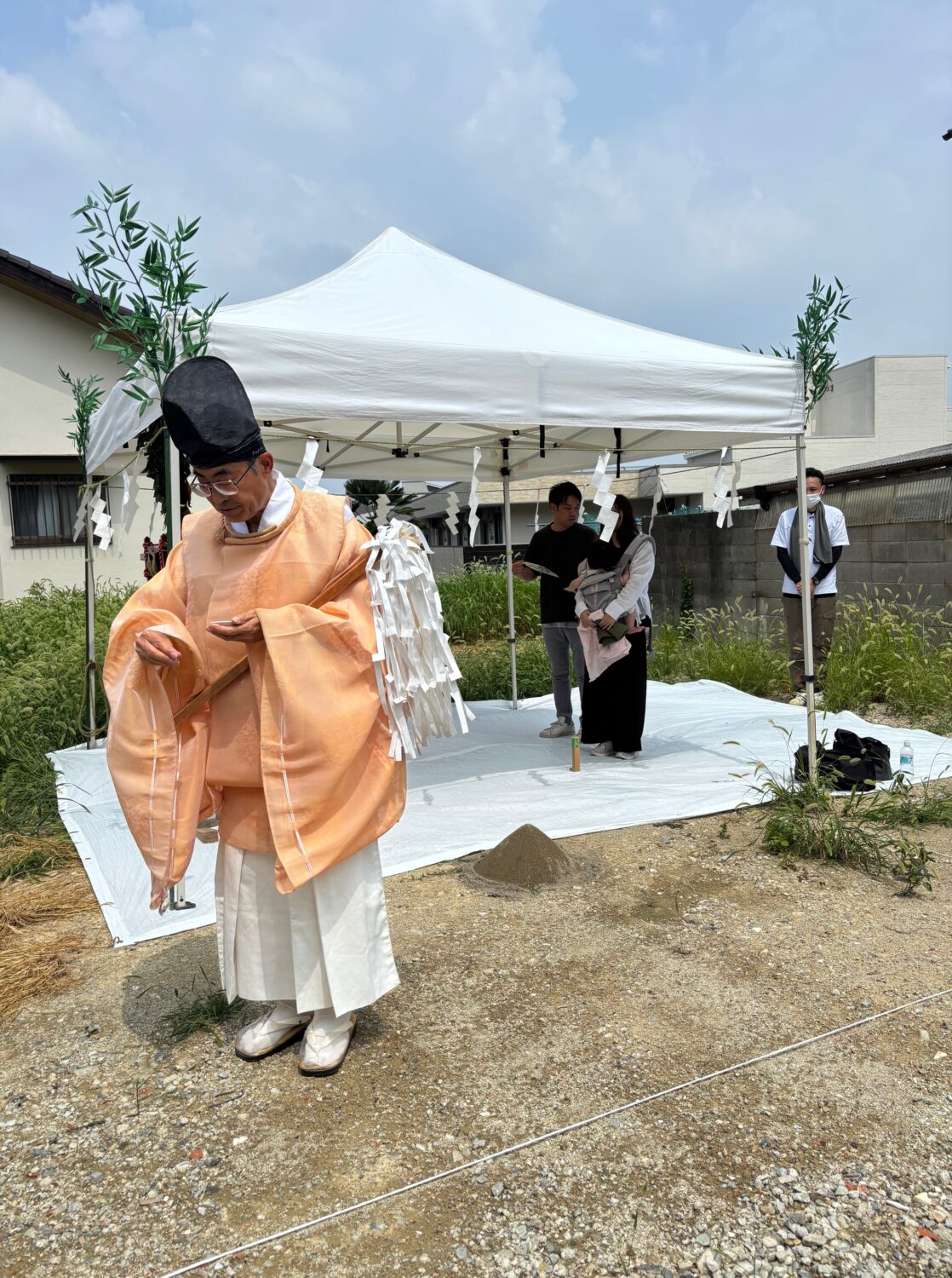 大阪で注文住宅ならアイデザインホーム|地鎮祭の現場リポート