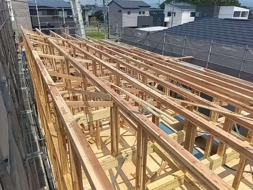 兵庫で注文住宅ならアイデザインホーム｜引渡の現場リポート｜2階から見た様子
