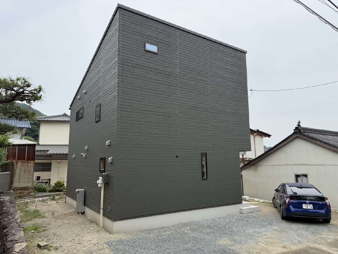 広島で注文住宅ならアイデザインホーム｜お引渡しの現場リポート｜ブラックでまとめた外観