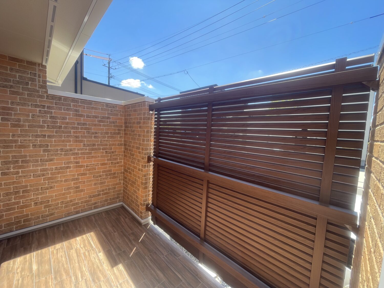 広島で注文住宅ならアイデザインホーム|引渡の現場リポート|目隠しのあるテラス