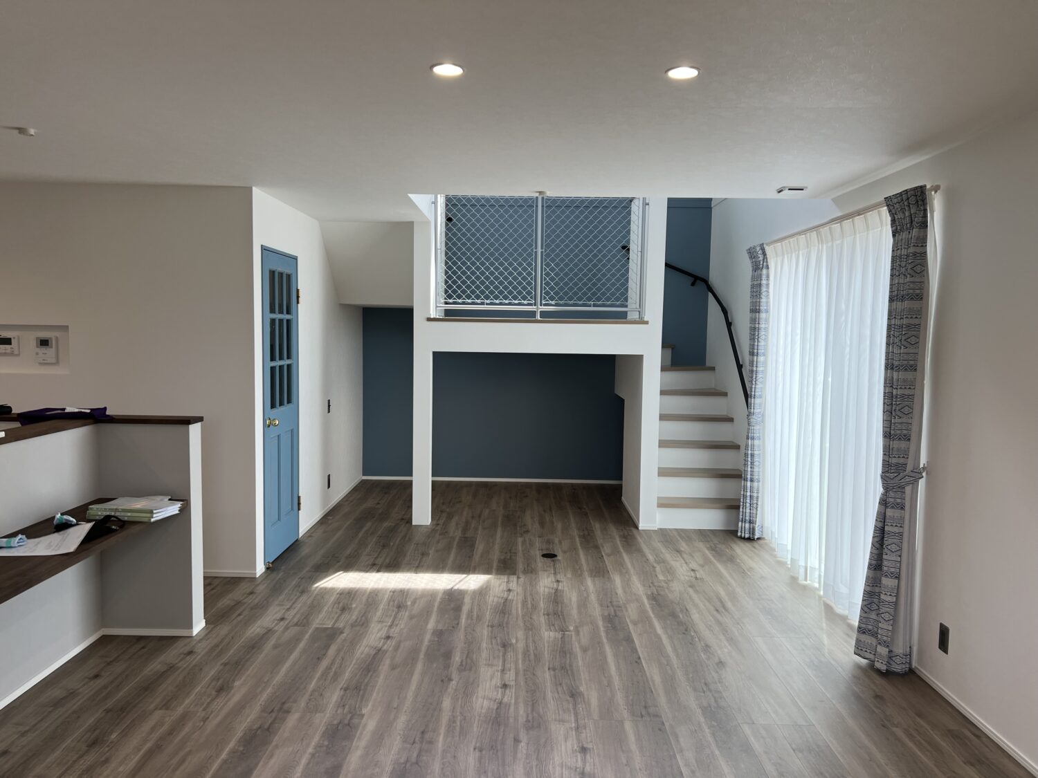 岡山で注文住宅ならアイデザインホーム｜引渡の現場リポート｜スキップフロアのあるリビング